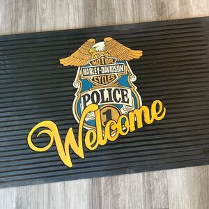 Harley-Davidson Police Welcome Doormat Rubber